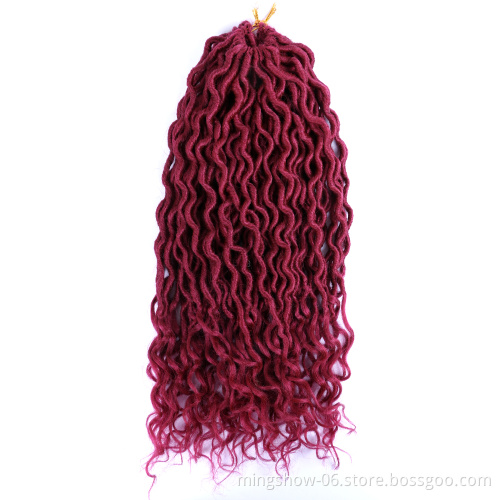 Thick crotchet faux locs dreadlocks faux locs synthetic hair curly ending crochet hair extension